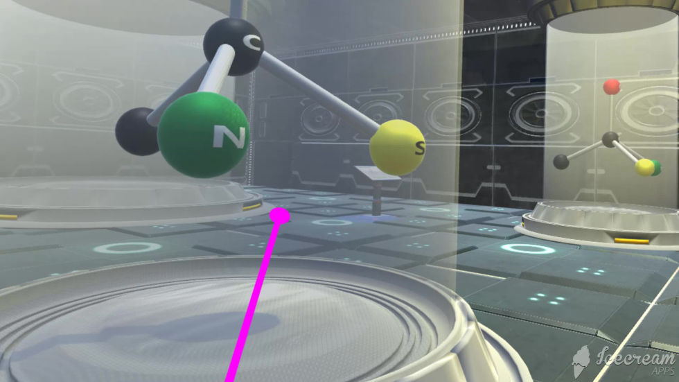 Screenshot of stereochemistry VR game